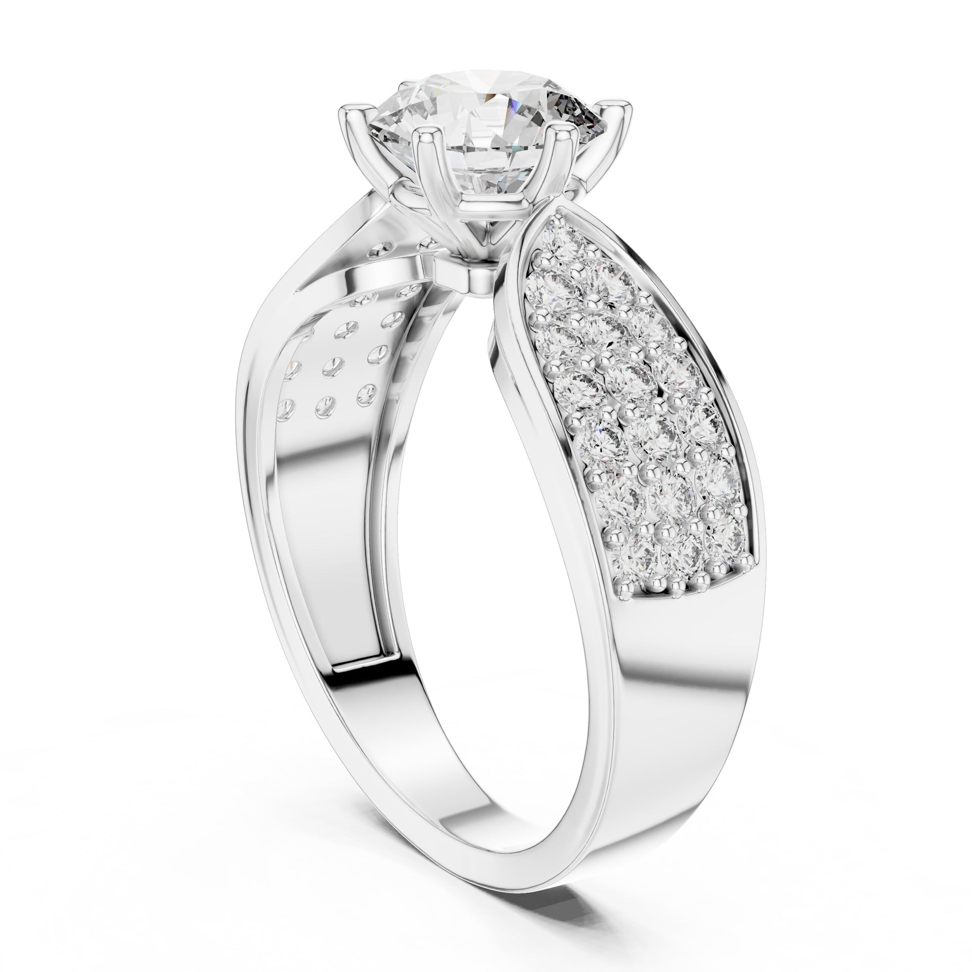 Round Halo Lab Grown Diamond Ring