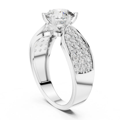 Round Halo Lab Grown Diamond Ring