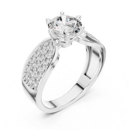 Round Halo Lab Grown Diamond Ring