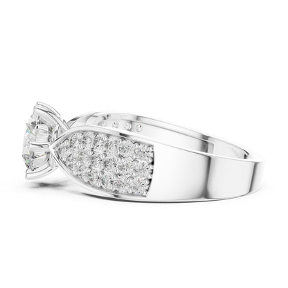 Round Halo Lab Grown Diamond Ring