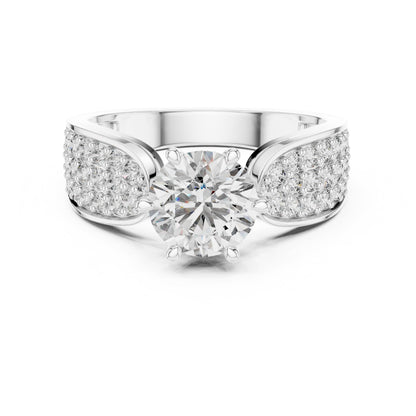 Round Halo Lab Grown Diamond Ring