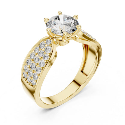 Round Halo Lab Grown Diamond Ring