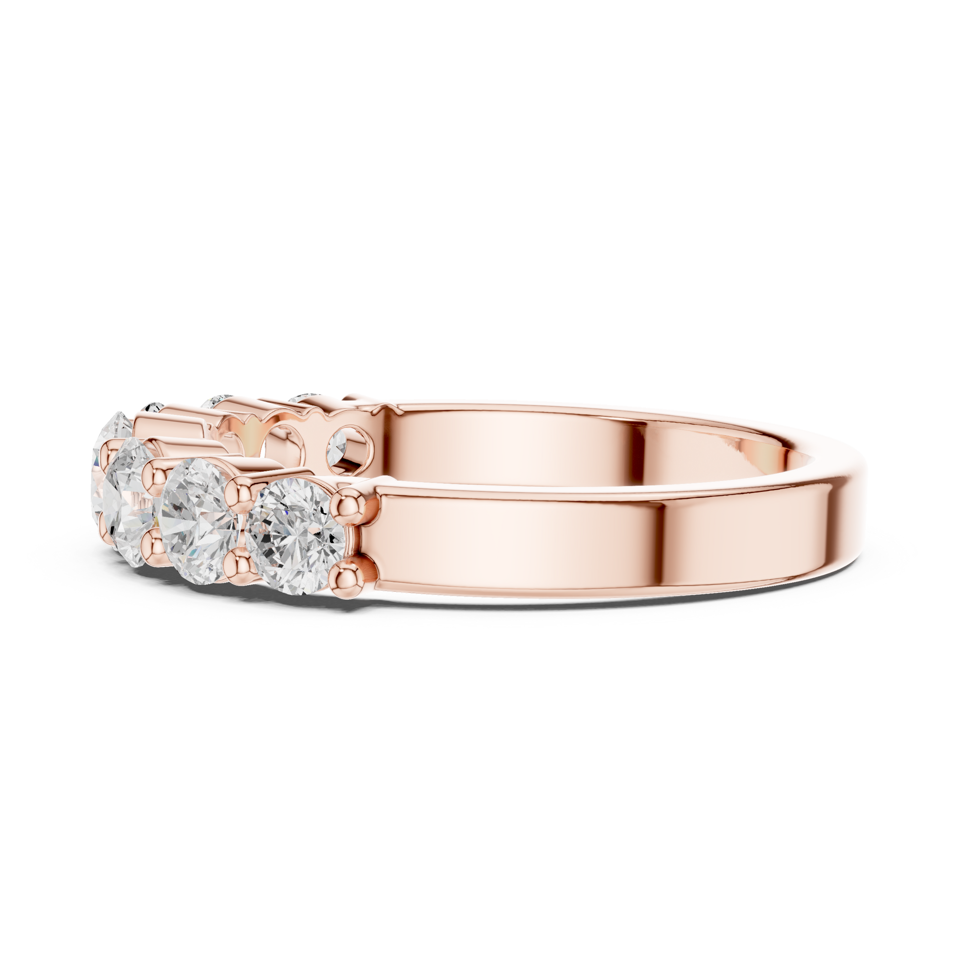 Round Side Stone Lab Grown Diamond Ring