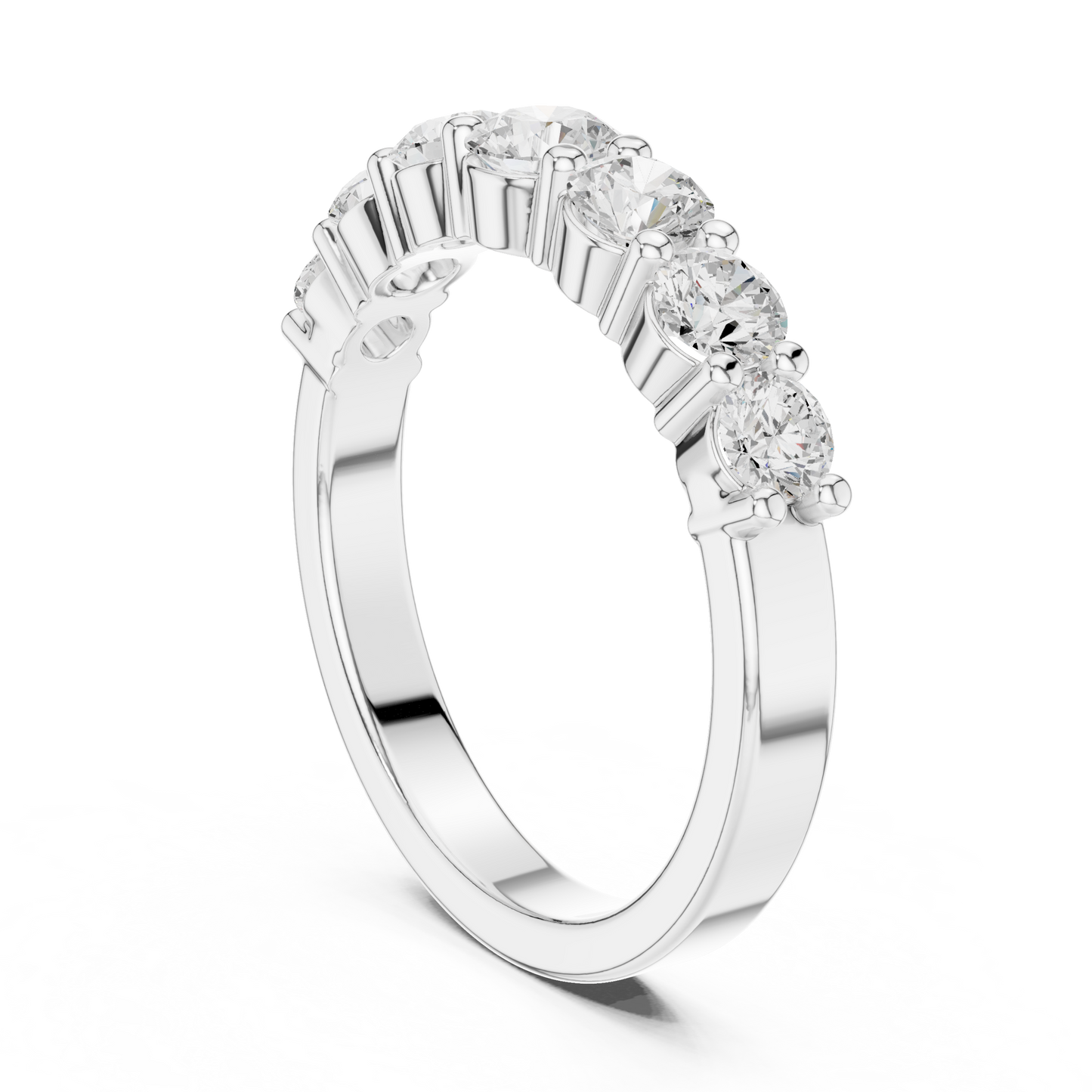 Round Side Stone Lab Grown Diamond Ring