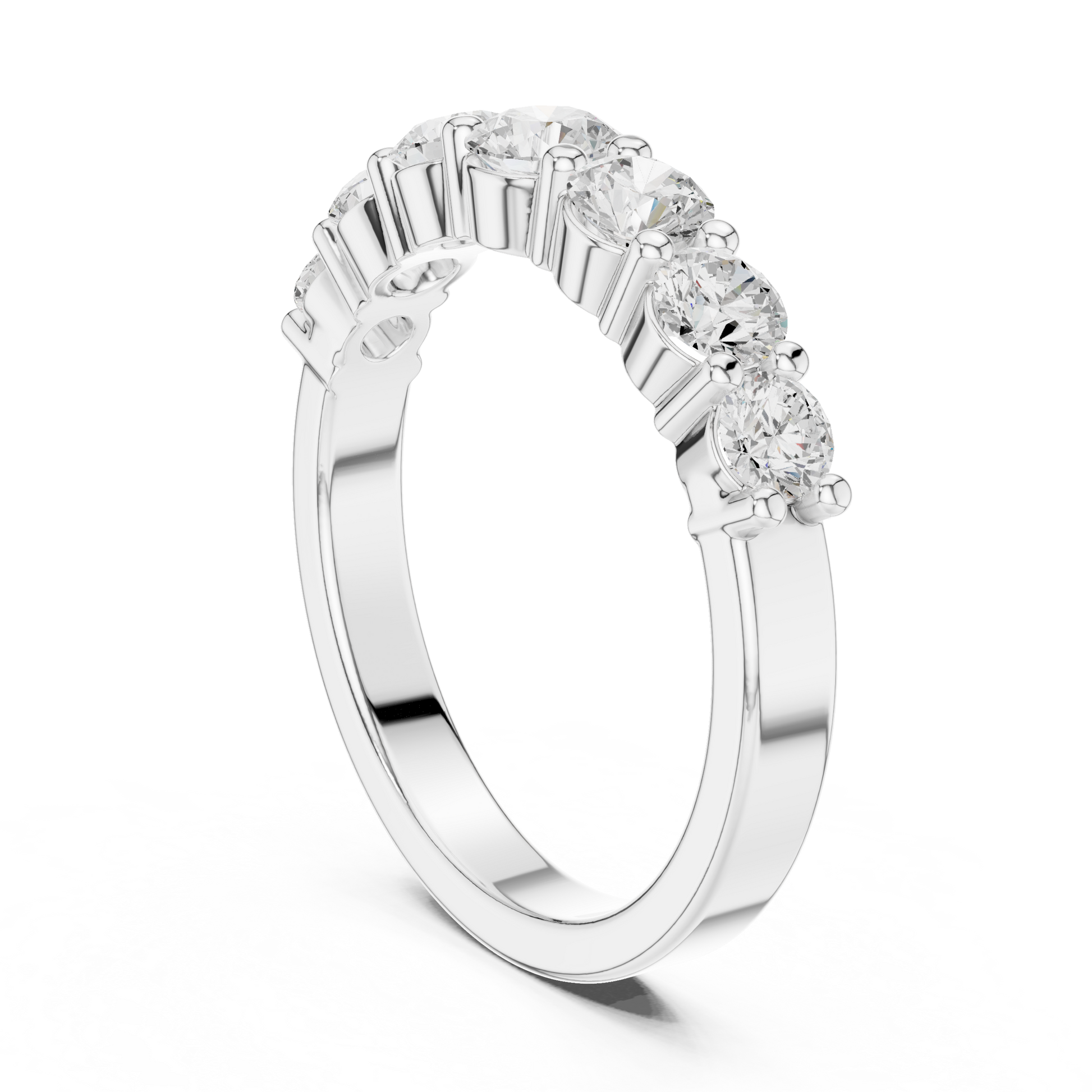 Round Side Stone Lab Grown Diamond Ring