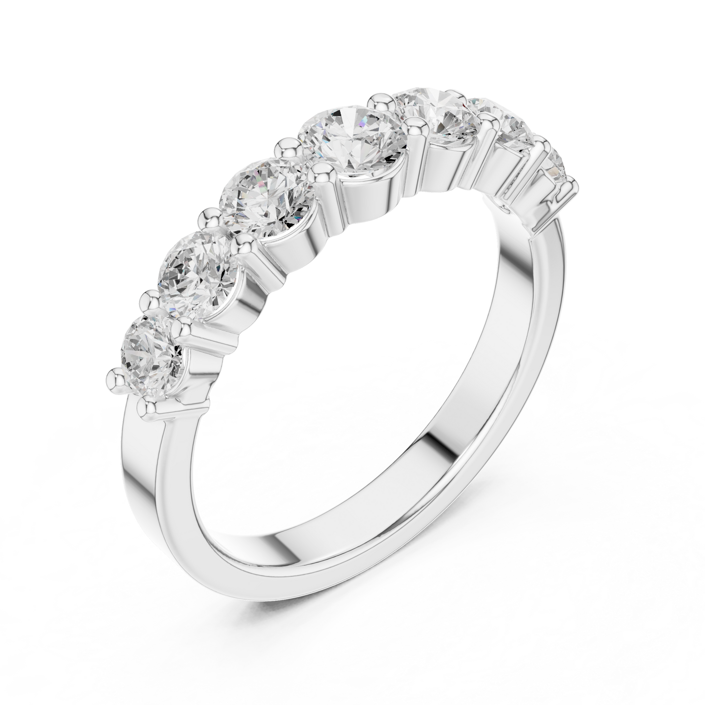 Round Side Stone Lab Grown Diamond Ring