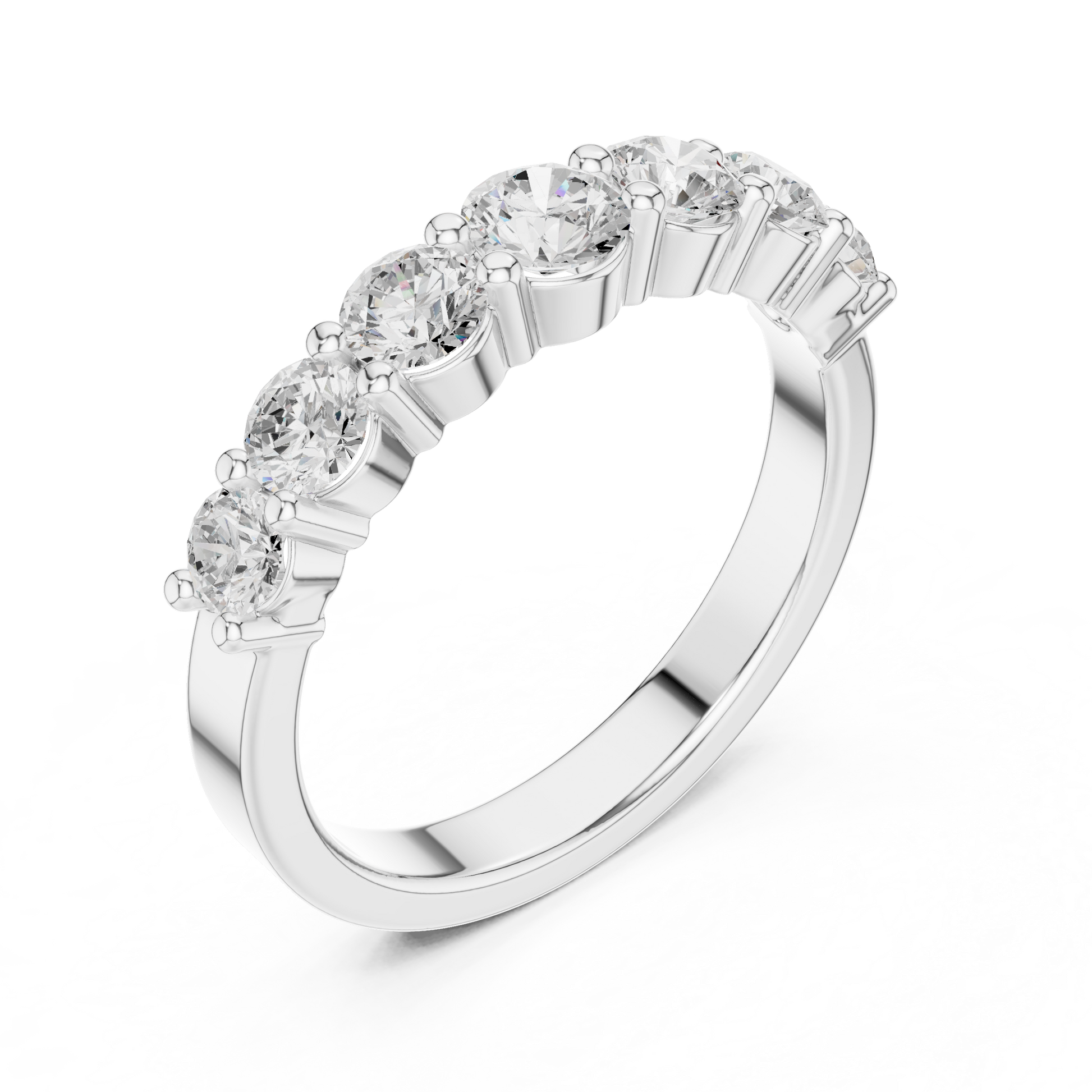 Round Side Stone Lab Grown Diamond Ring