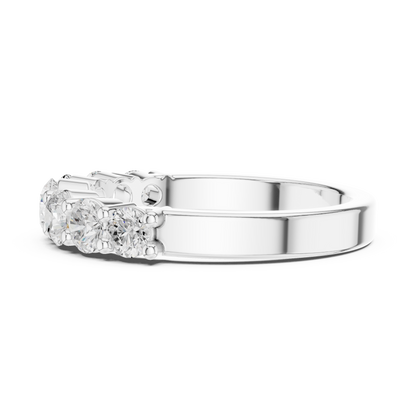 Round Side Stone Lab Grown Diamond Ring