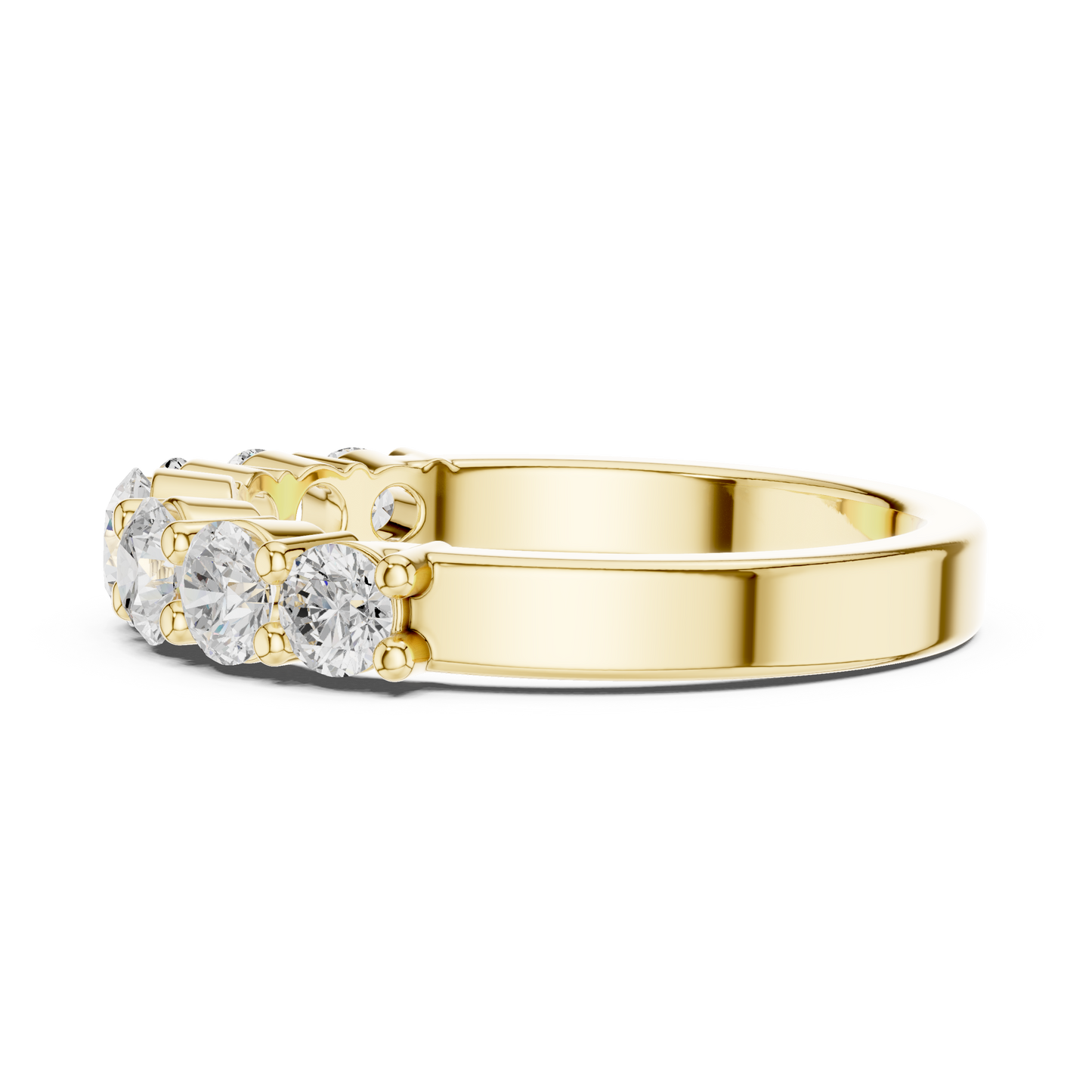 Round Side Stone Lab Grown Diamond Ring
