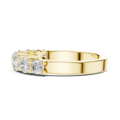Round Side Stone Lab Grown Diamond Ring
