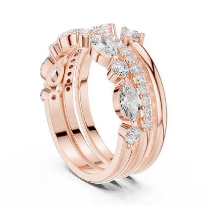Mixed Shape Lab Grown Diamond Halo Ring