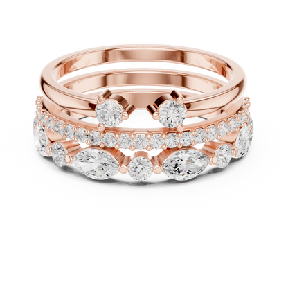 Mixed Shape Lab Grown Diamond Halo Ring