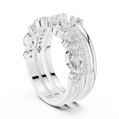 Mixed Shape Lab Grown Diamond Halo Ring