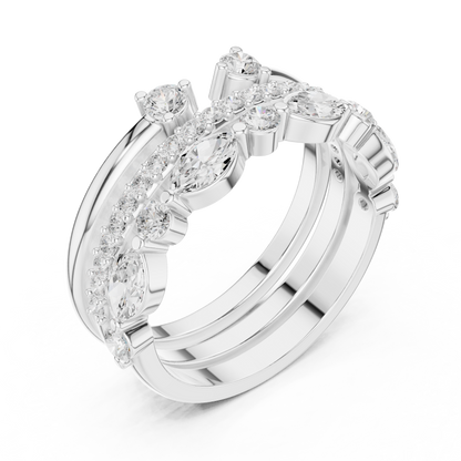 Mixed Shape Lab Grown Diamond Halo Ring