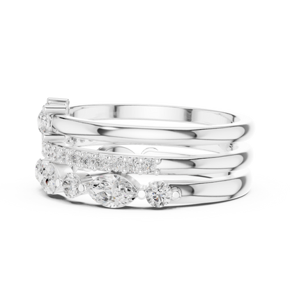 Mixed Shape Lab Grown Diamond Halo Ring