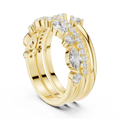 Mixed Shape Lab Grown Diamond Halo Ring