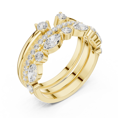 Mixed Shape Lab Grown Diamond Halo Ring