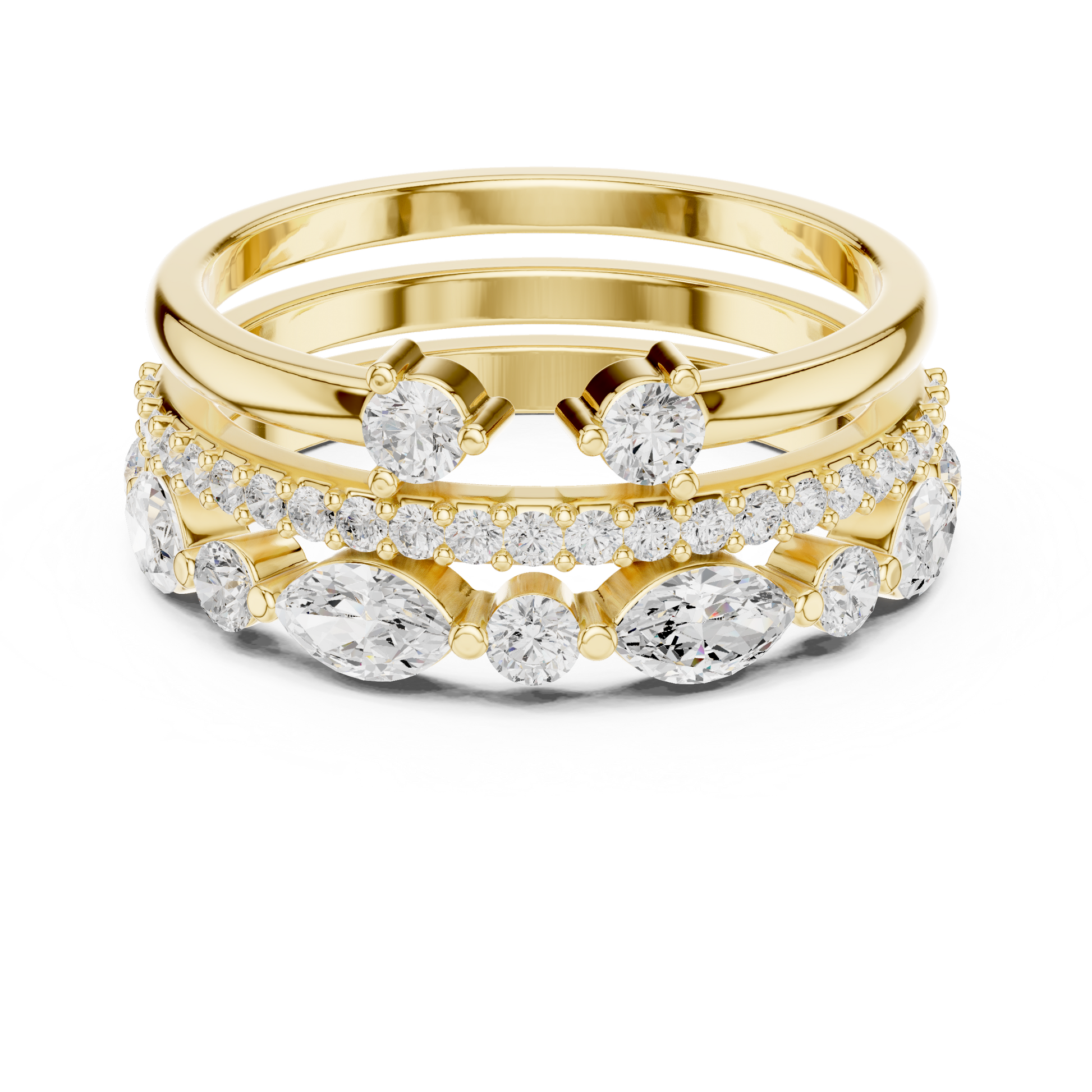 Mixed Shape Lab Grown Diamond Halo Ring