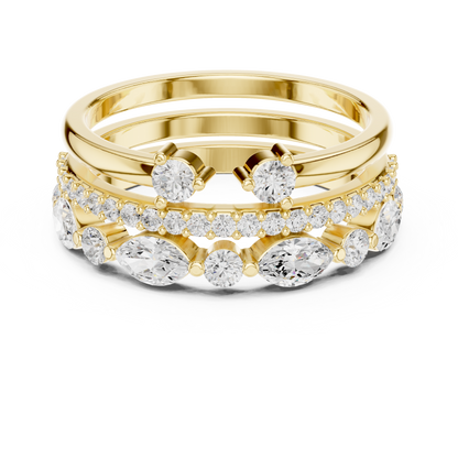 Mixed Shape Lab Grown Diamond Halo Ring