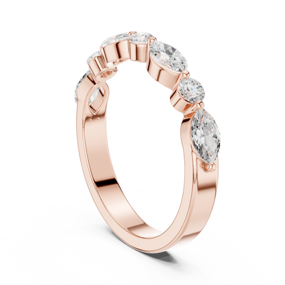 Mixed Shape Lab Grown Diamond Side Stone Ring