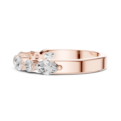 Mixed Shape Lab Grown Diamond Side Stone Ring