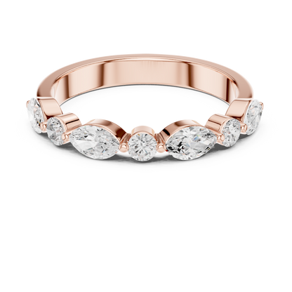 Mixed Shape Lab Grown Diamond Side Stone Ring
