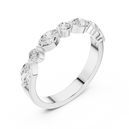 Mixed Shape Lab Grown Diamond Side Stone Ring