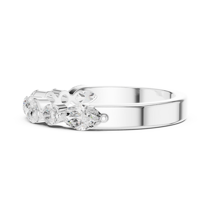 Mixed Shape Lab Grown Diamond Side Stone Ring
