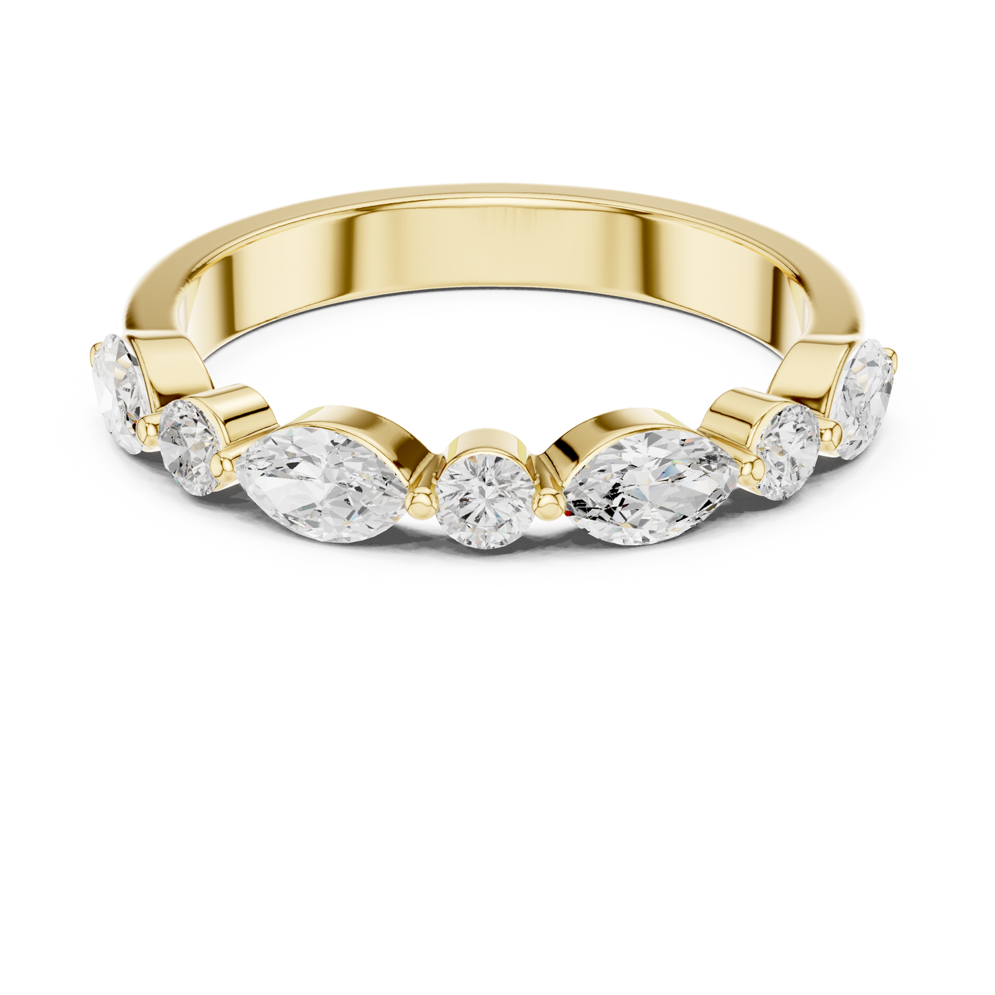 Mixed Shape Lab Grown Diamond Side Stone Ring