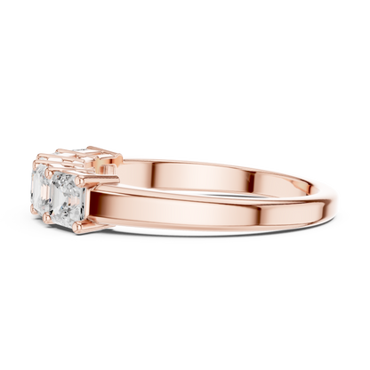 Mixed Shape Lab Grown Diamond Three Stone Ring