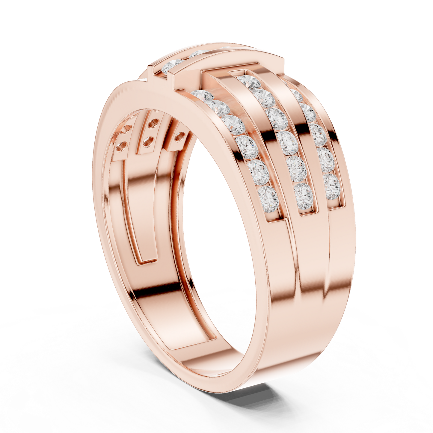 Round Channel Lab Grown Diamond Ring