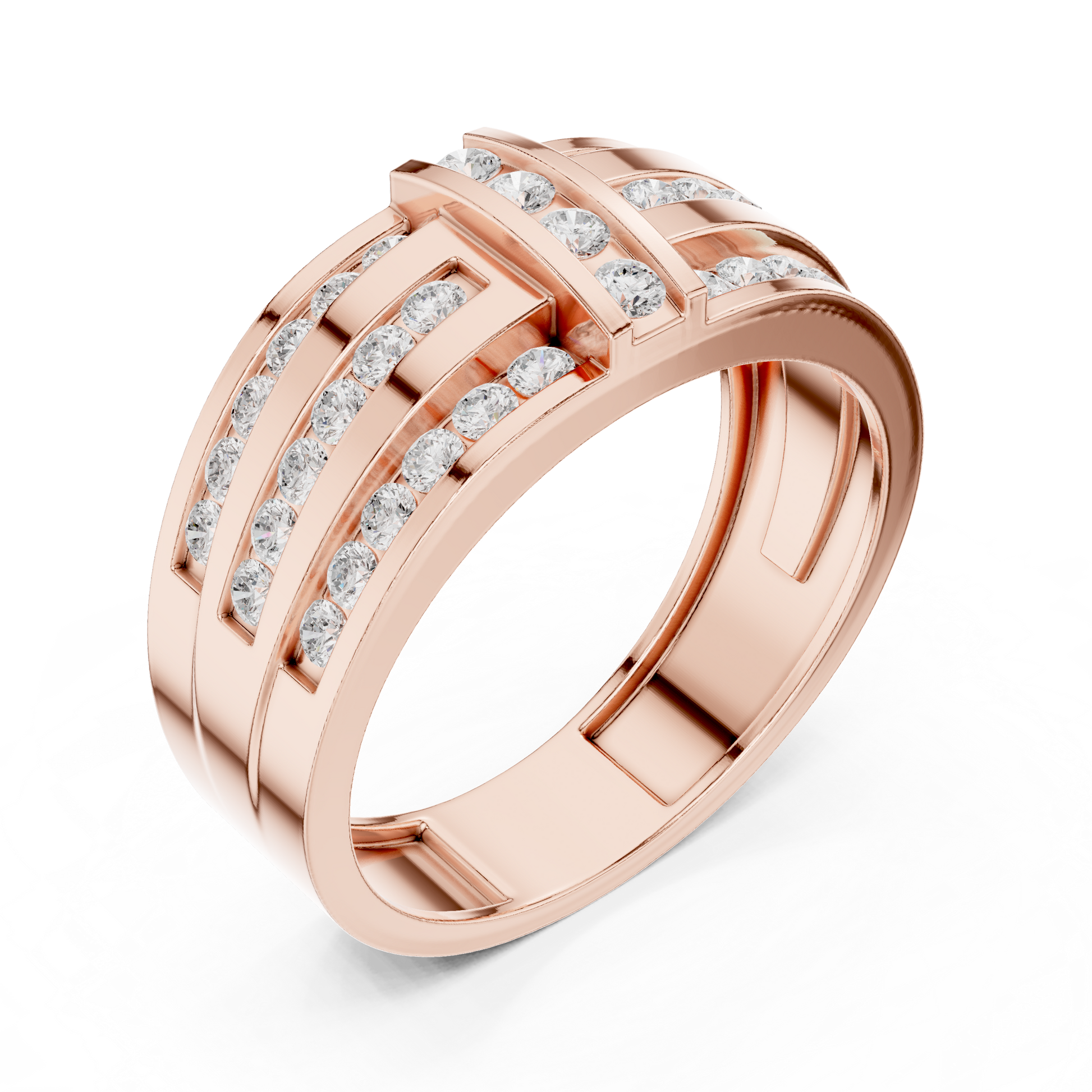 Round Channel Lab Grown Diamond Ring