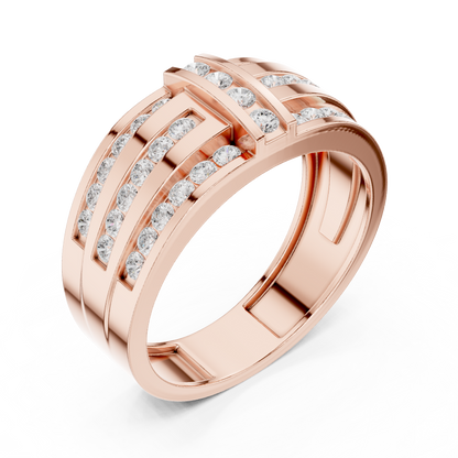 Round Channel Lab Grown Diamond Ring