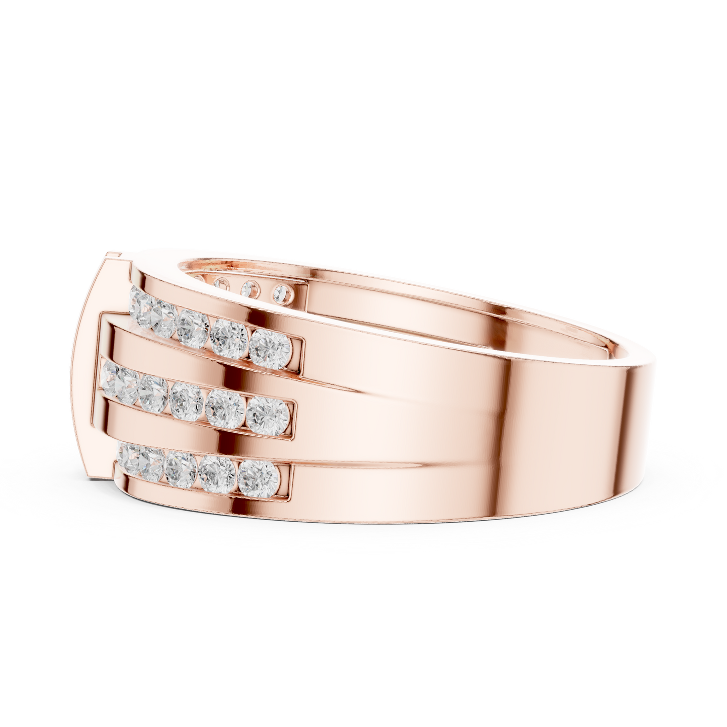 Round Channel Lab Grown Diamond Ring