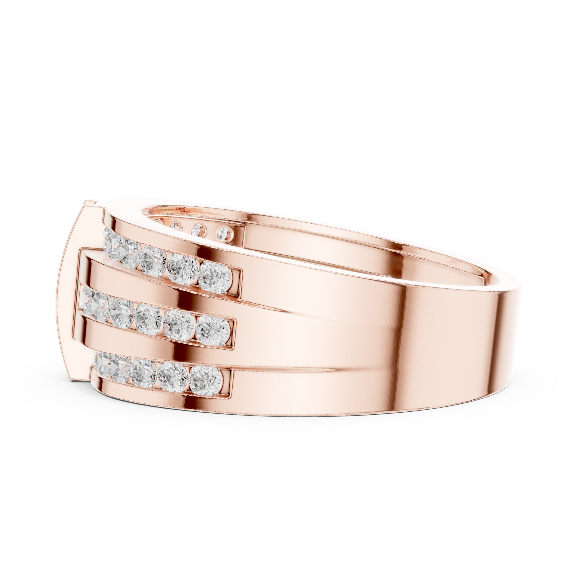 Round Channel Lab Grown Diamond Ring