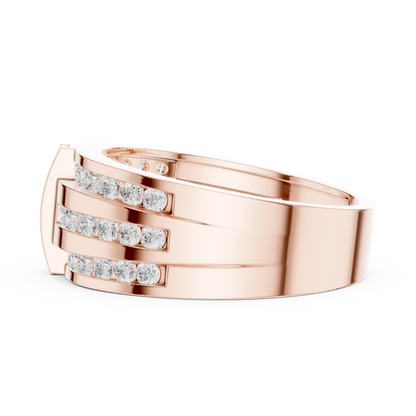 Round Channel Lab Grown Diamond Ring