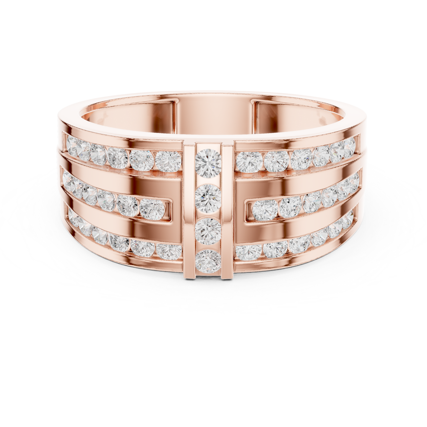 Round Channel Lab Grown Diamond Ring