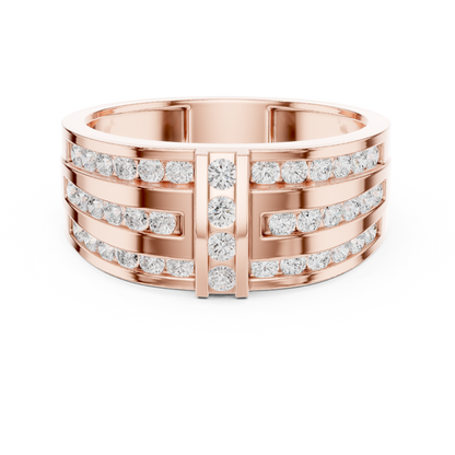 Round Channel Lab Grown Diamond Ring