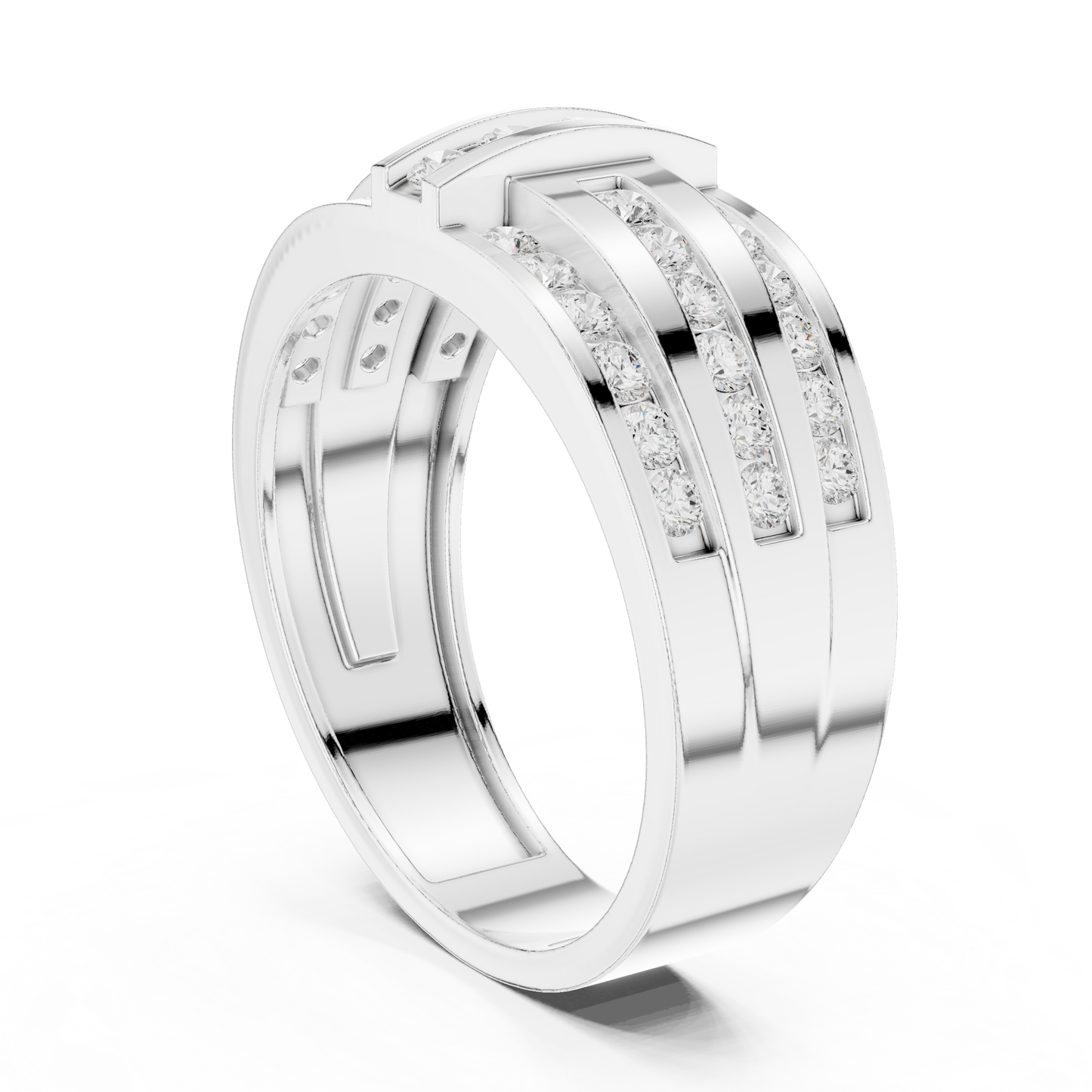 Round Channel Lab Grown Diamond Ring