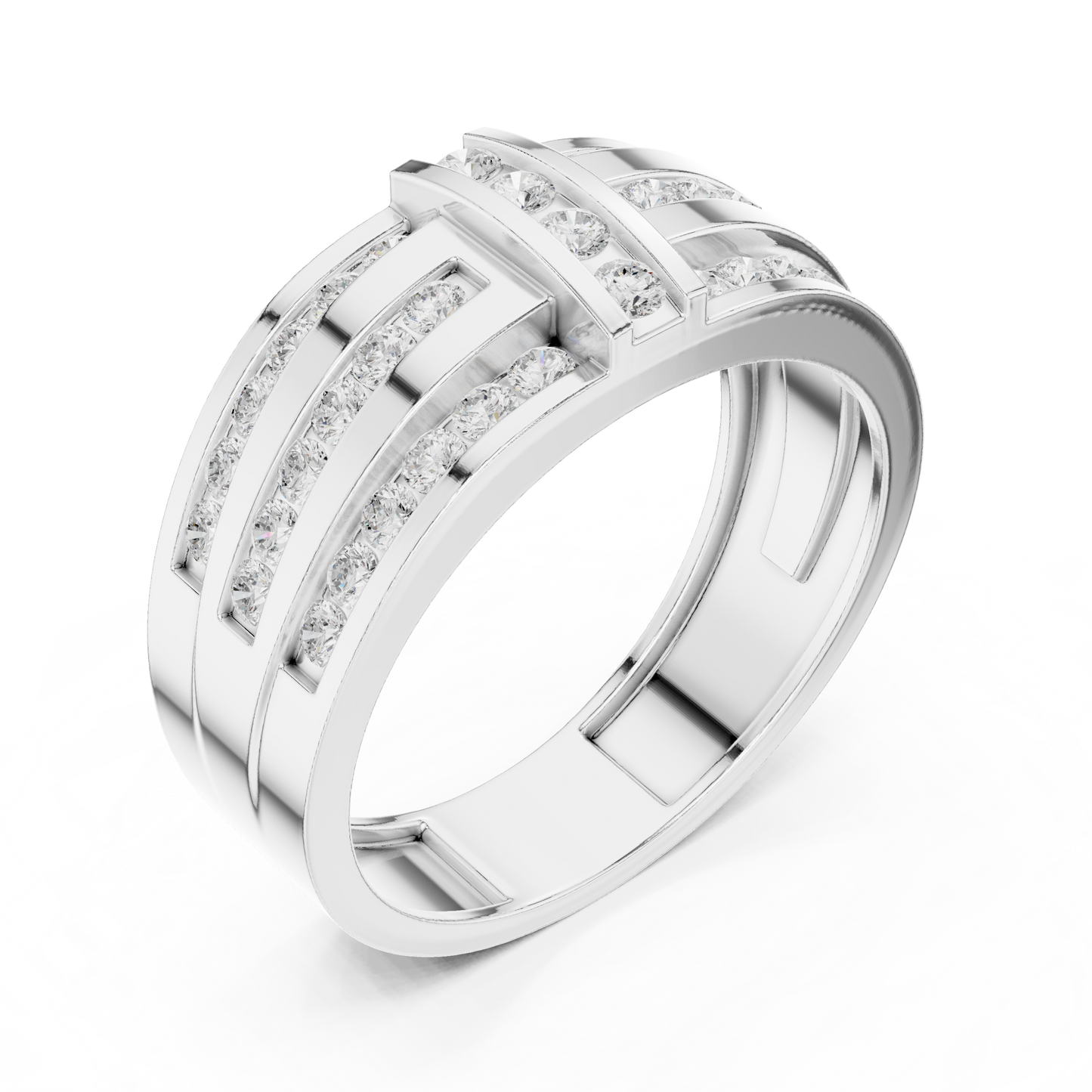 Round Channel Lab Grown Diamond Ring