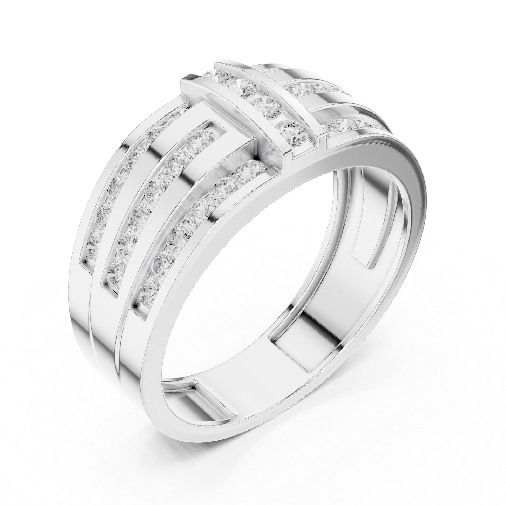 Round Channel Lab Grown Diamond Ring