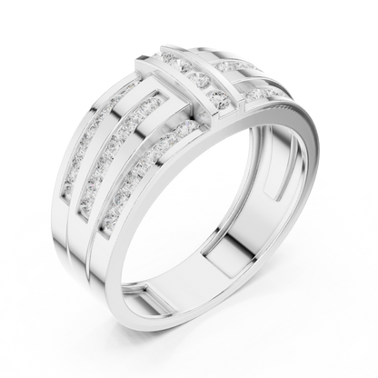 Round Channel Lab Grown Diamond Ring
