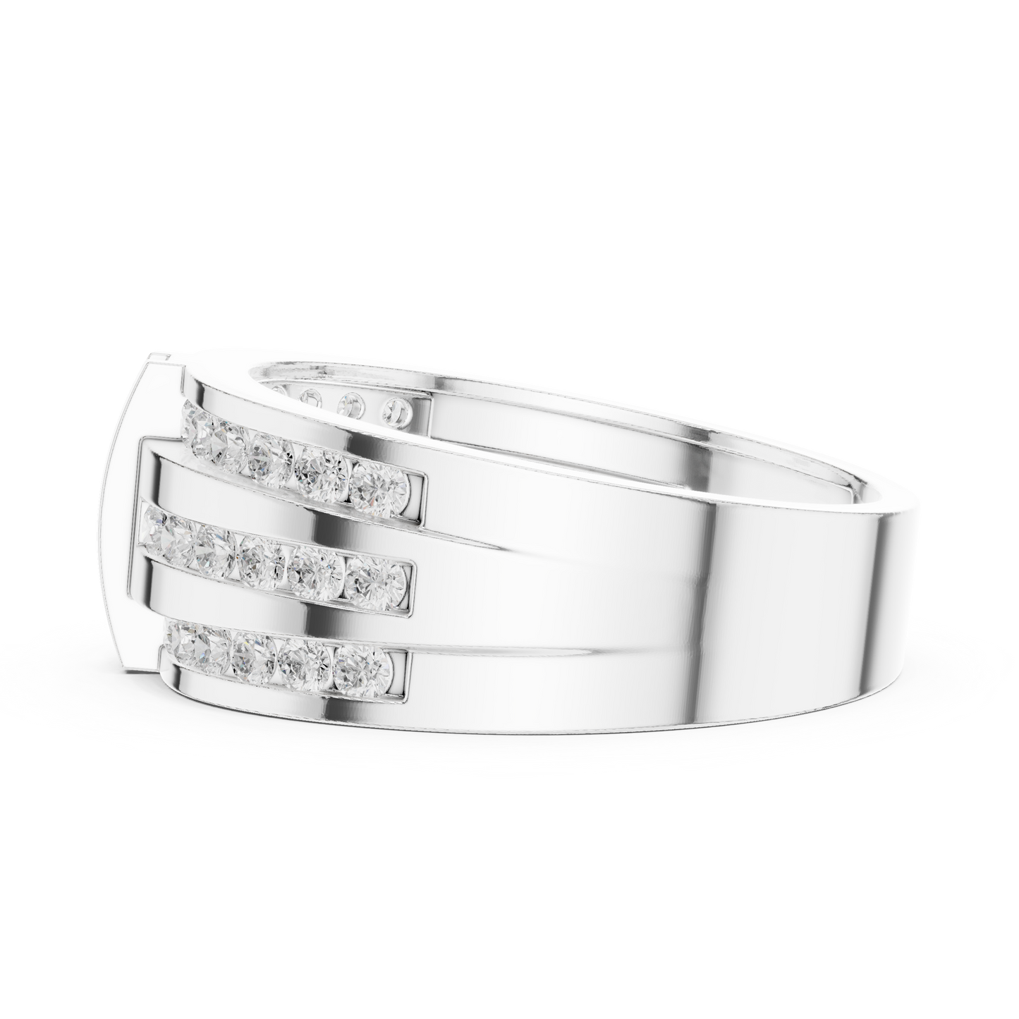 Round Channel Lab Grown Diamond Ring