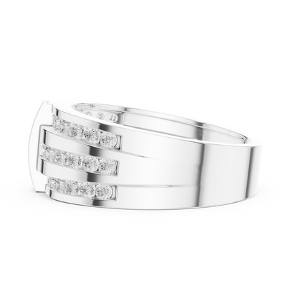 Round Channel Lab Grown Diamond Ring