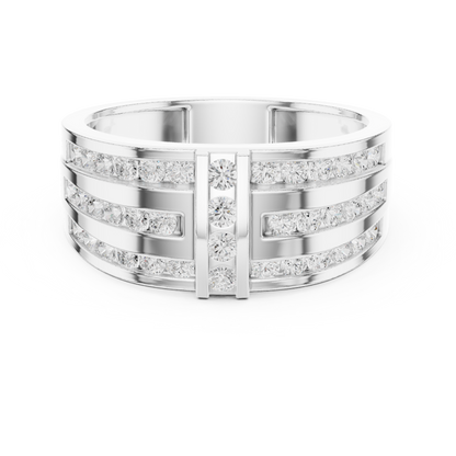 Round Channel Lab Grown Diamond Ring