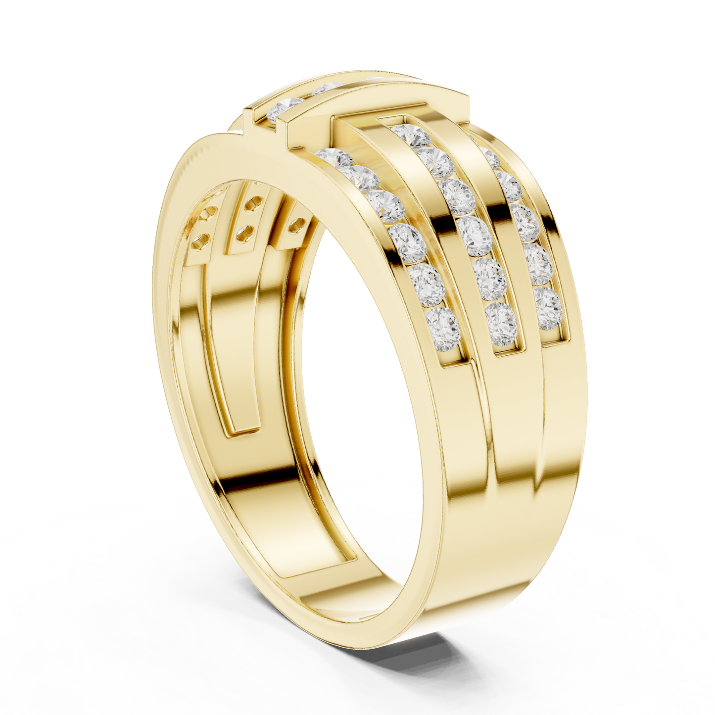 Round Channel Lab Grown Diamond Ring
