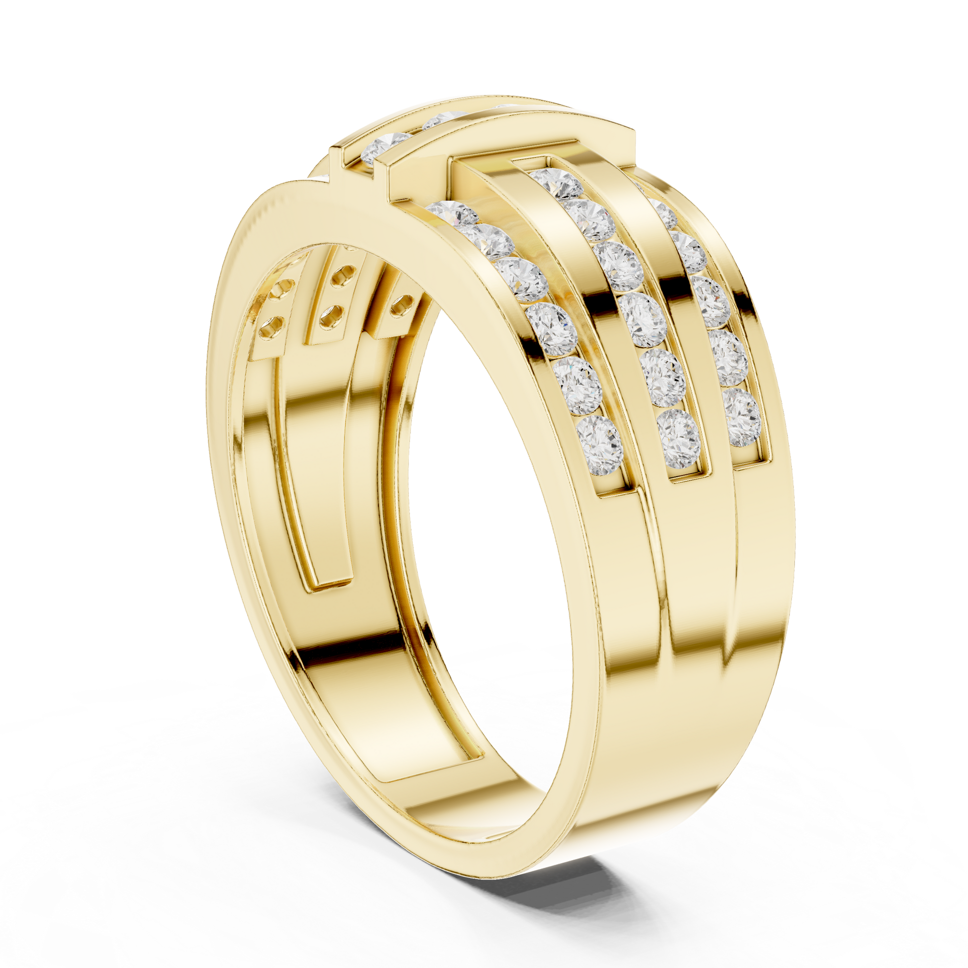 Round Channel Lab Grown Diamond Ring