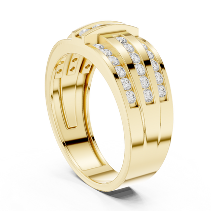 Round Channel Lab Grown Diamond Ring