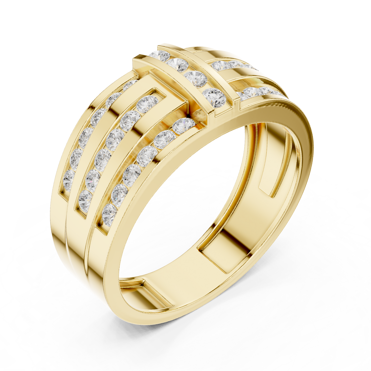 Round Channel Lab Grown Diamond Ring