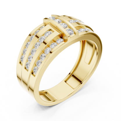 Round Channel Lab Grown Diamond Ring